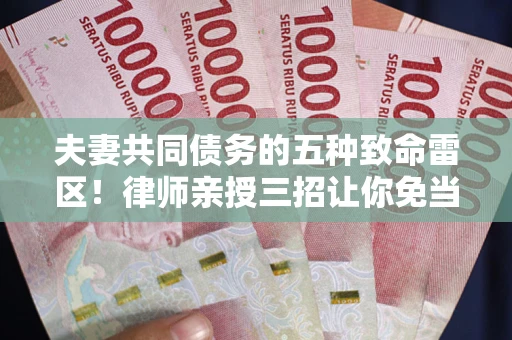 武汉夫妻共同债务的五种致命雷区！律师亲授三招让你免当替罪羊